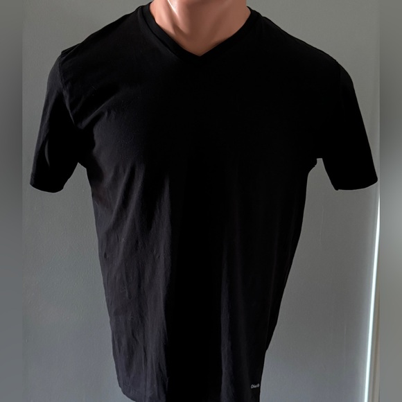 Calvin Klein Men’s Black V-Neck Shirt, XL, WASHED NOT WORN - Picture 1 of 4